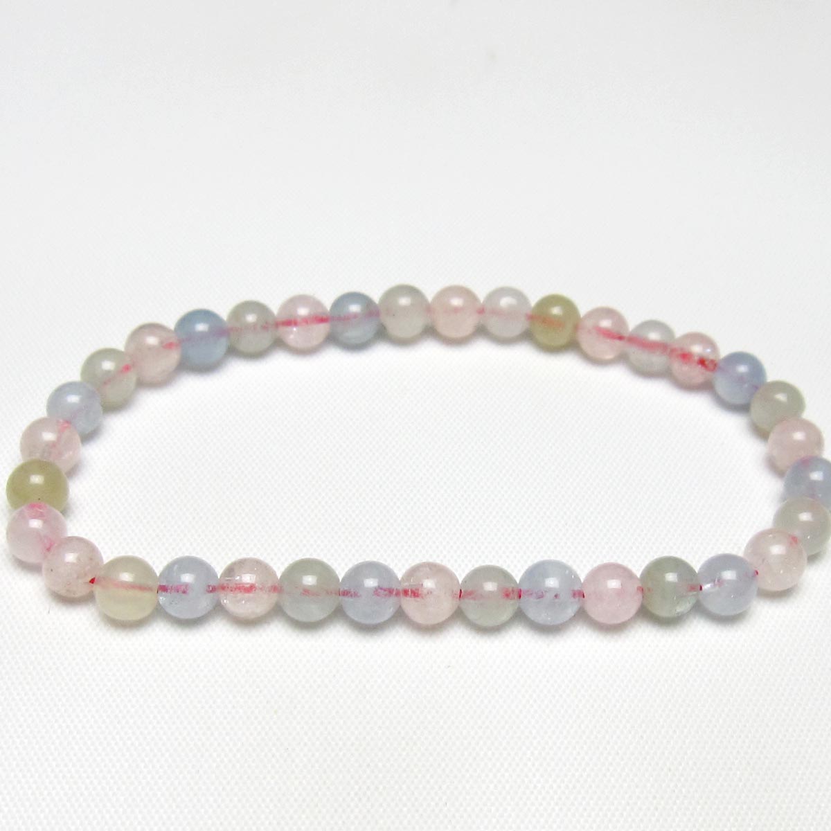 ミックスカラーベリル ブレスレット 5mm 一点物 メール便可 [M便 1/10] 111-48785