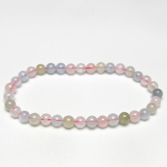 ミックスカラーベリル ブレスレット 5mm 一点物 メール便可 [M便 1/10] 111-48788