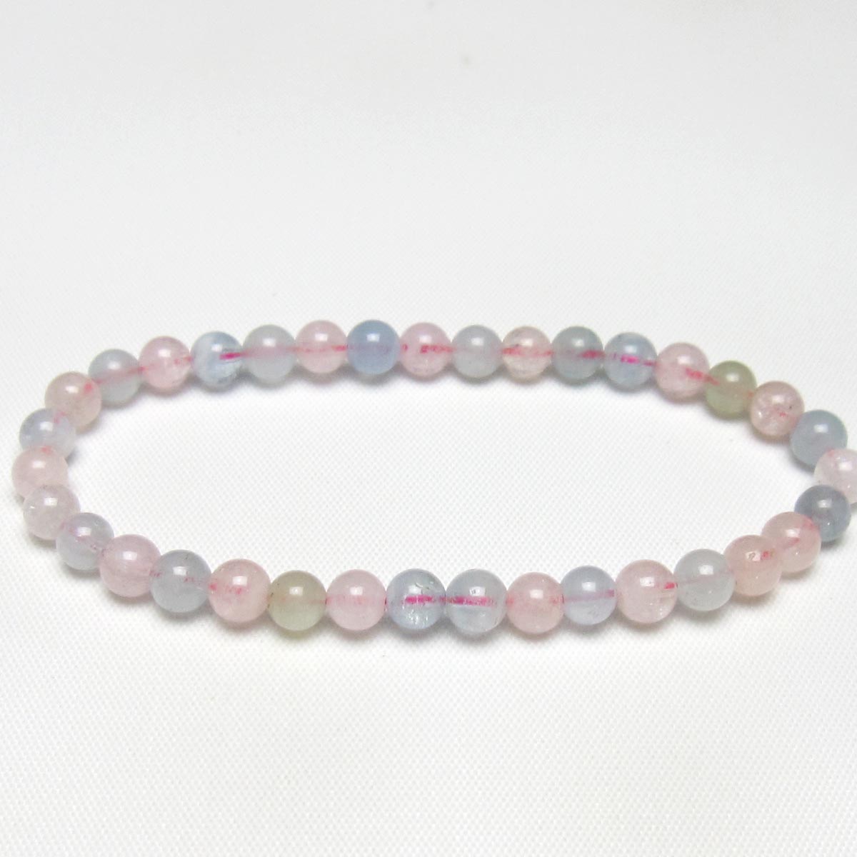ミックスカラーベリル ブレスレット 5mm 一点物 メール便可 [M便 1/10] 111-48792
