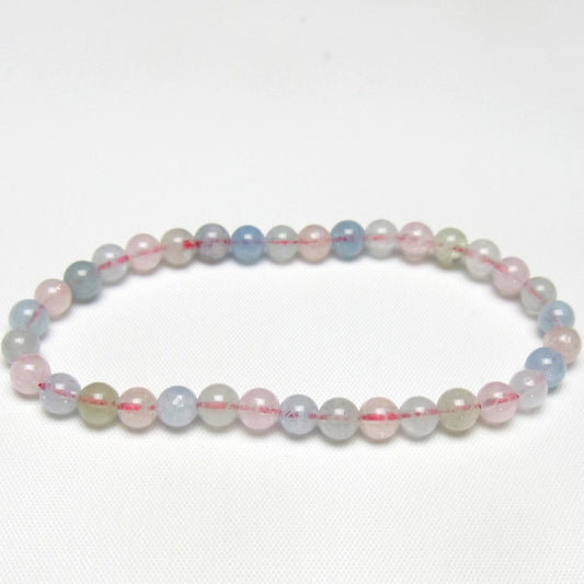 ミックスカラーベリル ブレスレット 5mm 一点物 メール便可 [M便 1/10] 111-48795