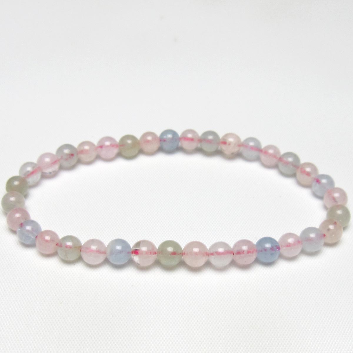ミックスカラーベリル ブレスレット 5mm 一点物 メール便可 [M便 1/10] 111-48814