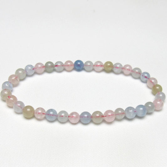 ミックスカラーベリル ブレスレット 5mm 一点物 メール便可 [M便 1/10] 111-48816