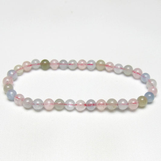 ミックスカラーベリル ブレスレット 5mm 一点物 メール便可 [M便 1/10] 111-48828