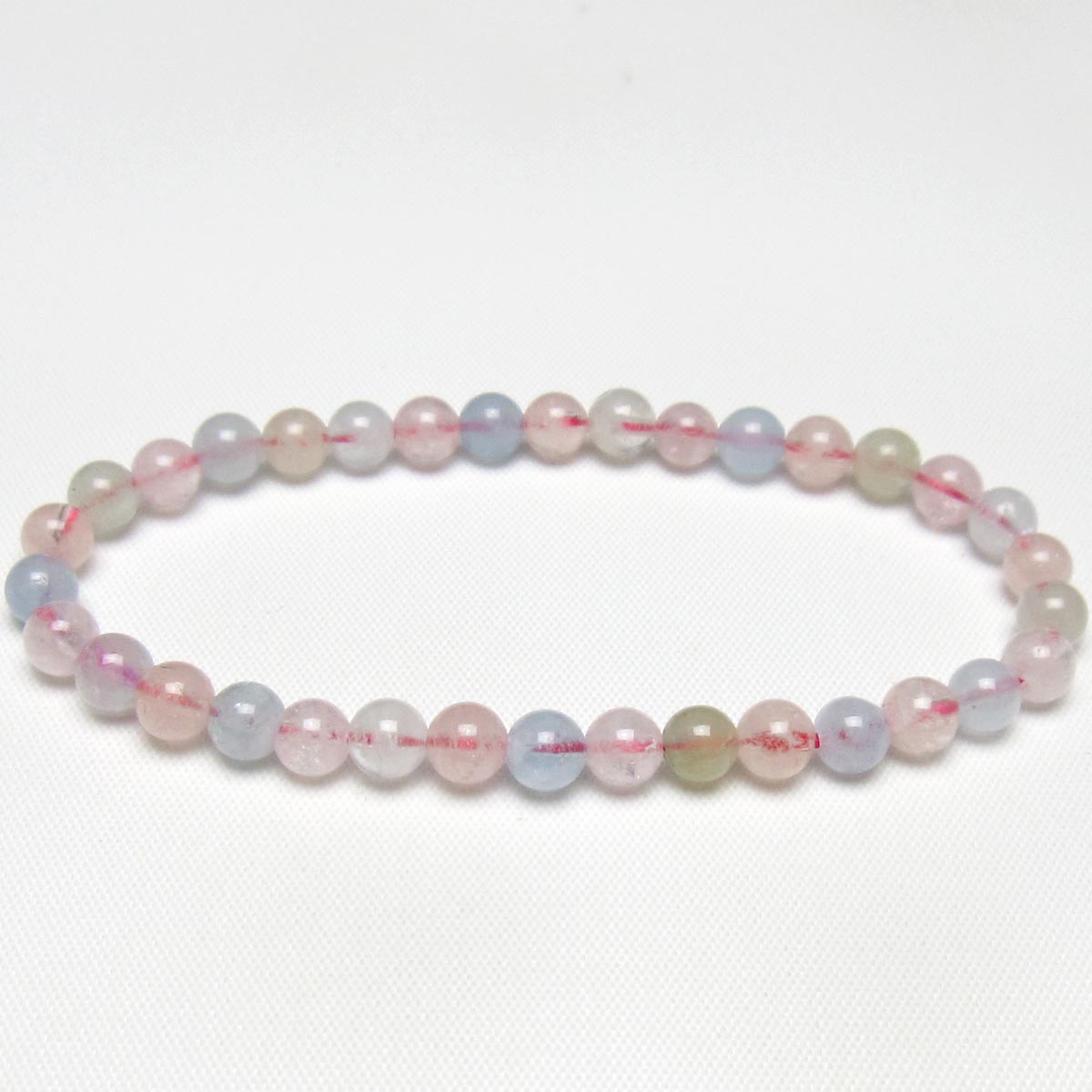 ミックスカラーベリル ブレスレット 5mm 一点物 メール便可 [M便 1/10] 111-48829