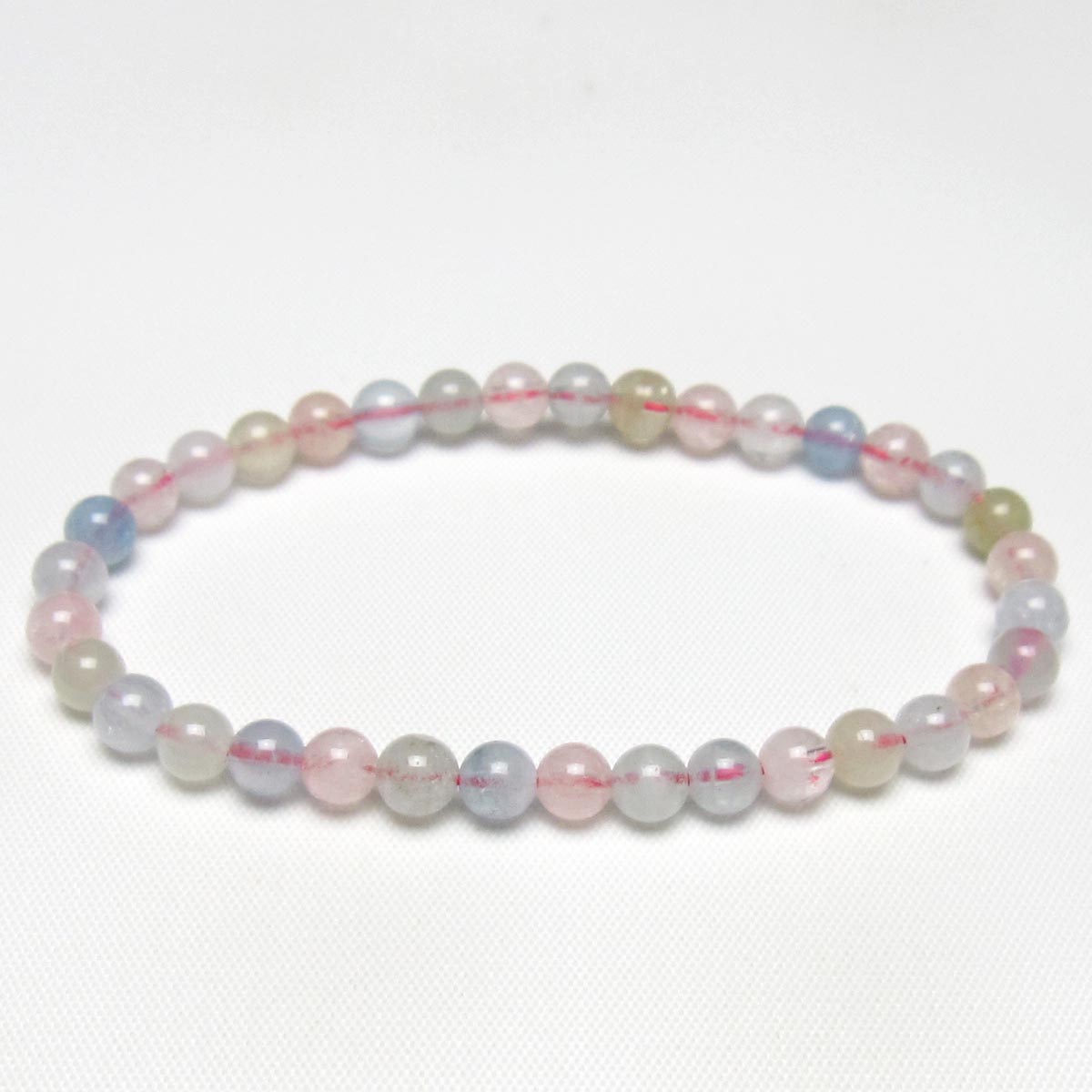 ミックスカラーベリル ブレスレット 5mm 一点物 メール便可 [M便 1/10] 111-48830