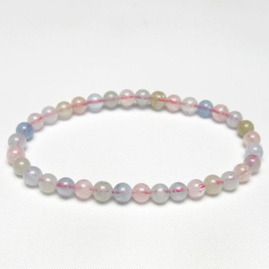ミックスカラーベリル ブレスレット 5mm 一点物 メール便可 [M便 1/10] 111-48830