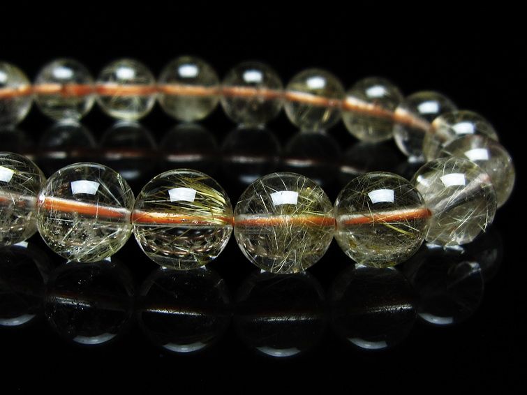 ルチルクォーツ ブレスレット 10mm タイチンルチルクォーツ