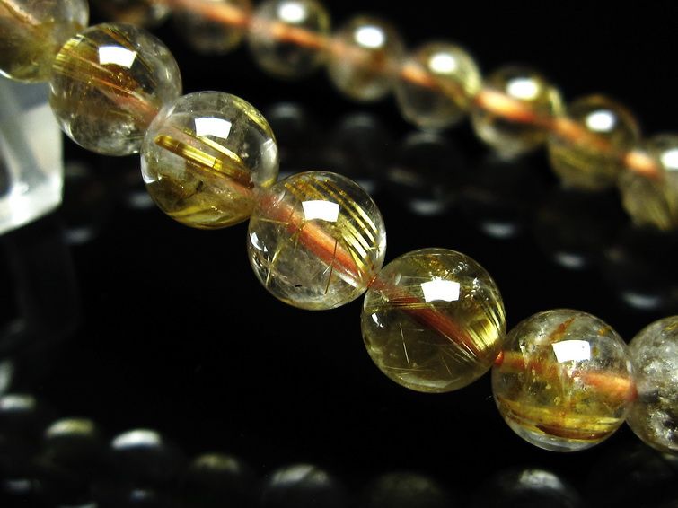 ルチルクォーツ ブレスレット 8mm タイチンルチルクォーツ