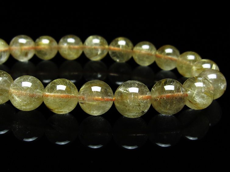 ルチルクォーツ ブレスレット 10mm タイチンルチルクォーツ タイチンルチル 一点物 メール便可 [M便 1/10] 111-49071 [sold out]