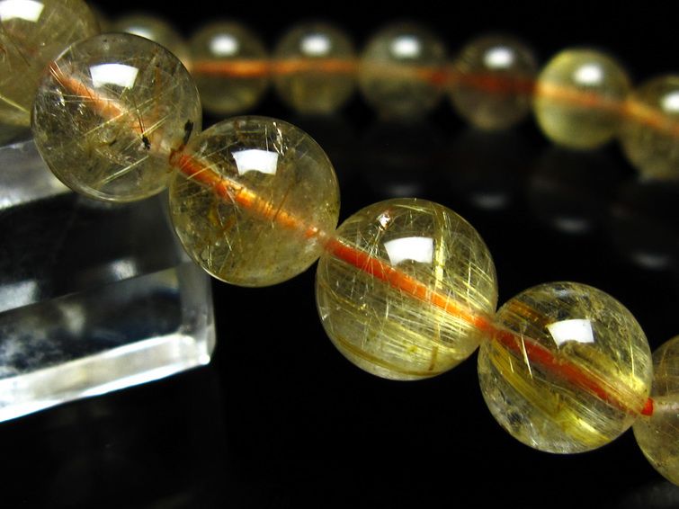 ルチルクォーツ ブレスレット 10mm タイチンルチルクォーツ