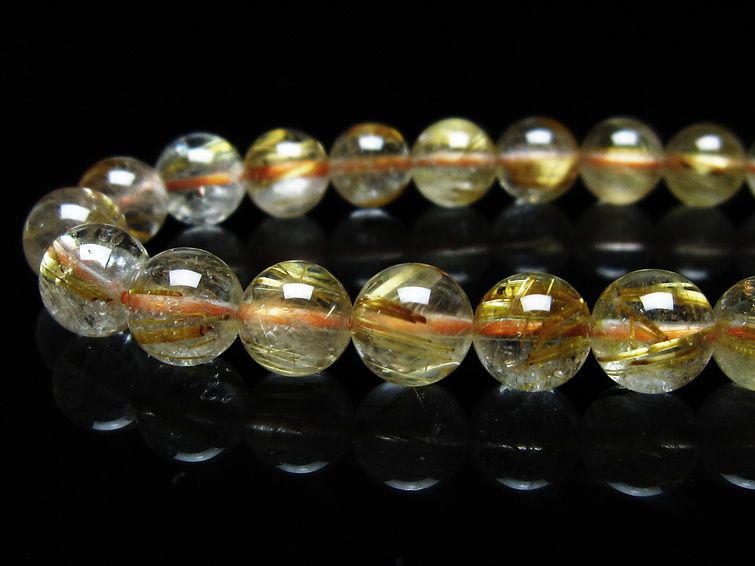 ルチルクォーツ ブレスレット 8mm タイチンルチルクォーツ タイチンルチル 一点物 メール便可 [M便 1/10] 111-49112 [sold out]