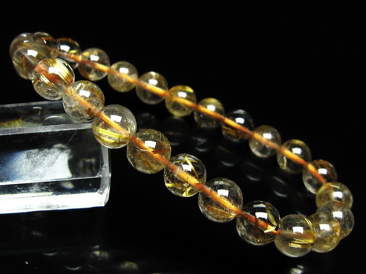 ルチルクォーツ ブレスレット 8mm タイチンルチル ブレスレット メール便可 [M便 1/10] 111-49143 [sold out]