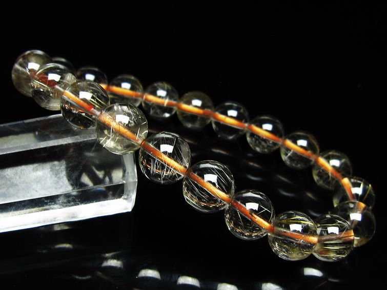 ルチルクォーツ ブレスレット 9mm タイチンルチル ブレスレット メール便可 [M便 1/10] 111-49149