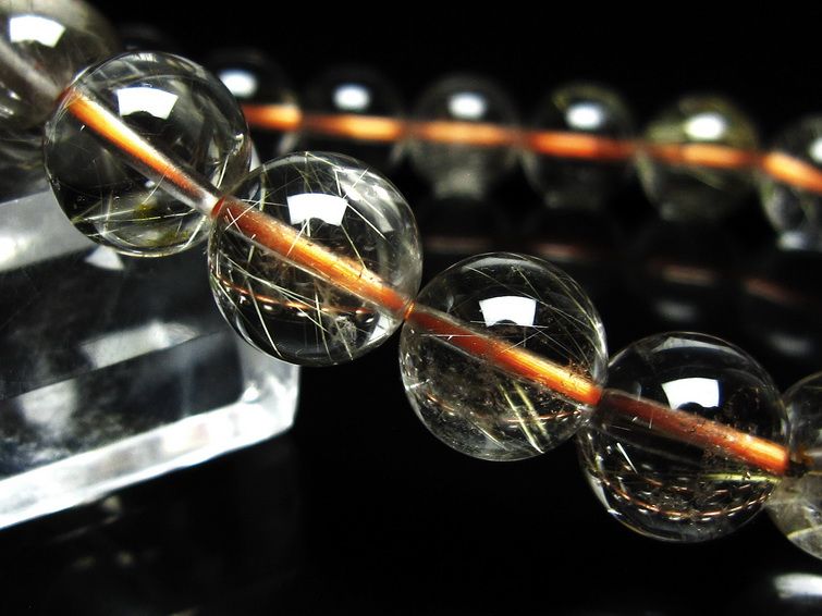 ルチルクォーツ ブレスレット 11mm タイチンルチル ブレスレット メール便可 [M便 1/10] 111-49162