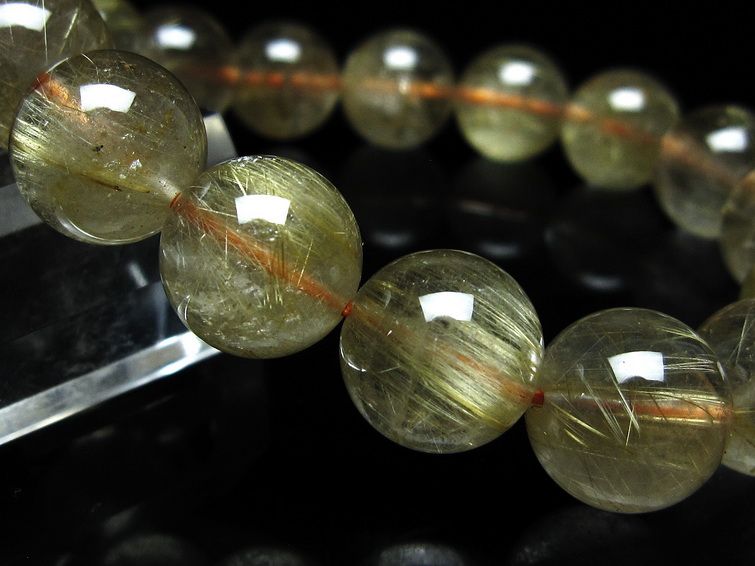 ルチルクォーツ ブレスレット 13mm タイチンルチル ブレスレット メール便可 [M便 1/10] 111-49171 [sold out]