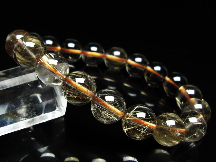 ルチルクォーツ ブレスレット 11mm タイチンルチル ブレスレット