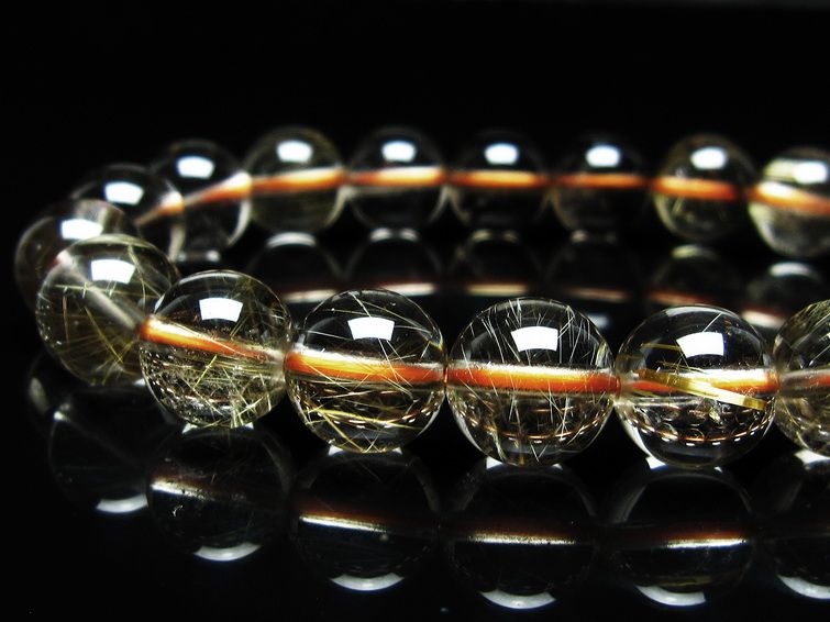 ルチルクォーツ ブレスレット 11mm タイチンルチル ブレスレット