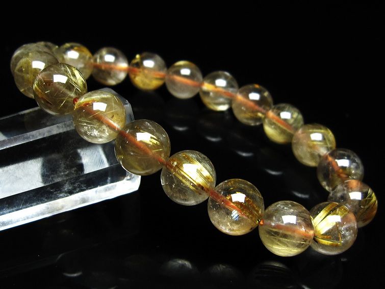 ルチルクォーツ ブレスレット 10mm タイチンルチル ブレスレット メール便可 [M便 1/10] 111-49173 [sold out]