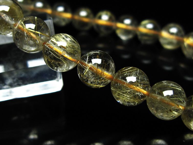 ルチルクォーツ ブレスレット 8mm タイチンルチル ブレスレット メール便可 [M便 1/10] 111-49178 [sold out]