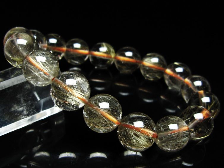 ルチルクォーツ ブレスレット 12mm タイチンルチル ブレスレット メール便可 [M便 1/10] 111-49187 [sold out]