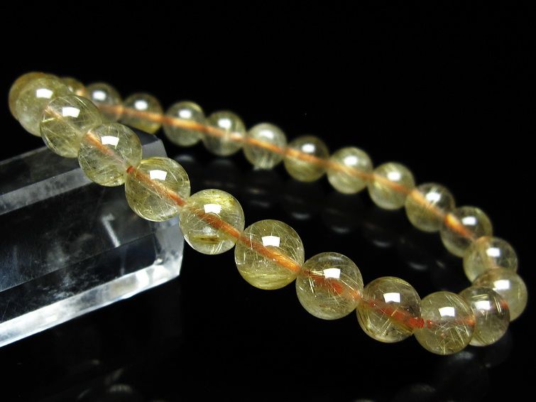 ルチルクォーツ ブレスレット 7mm タイチンルチル ブレスレット メール便可 [M便 1/10] 111-49195