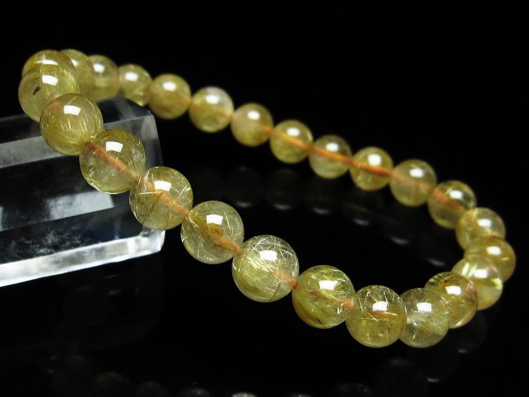 ルチルクォーツ ブレスレット 7mm タイチンルチル ブレスレット メール便可 [M便 1/10] 111-49198[sold out]