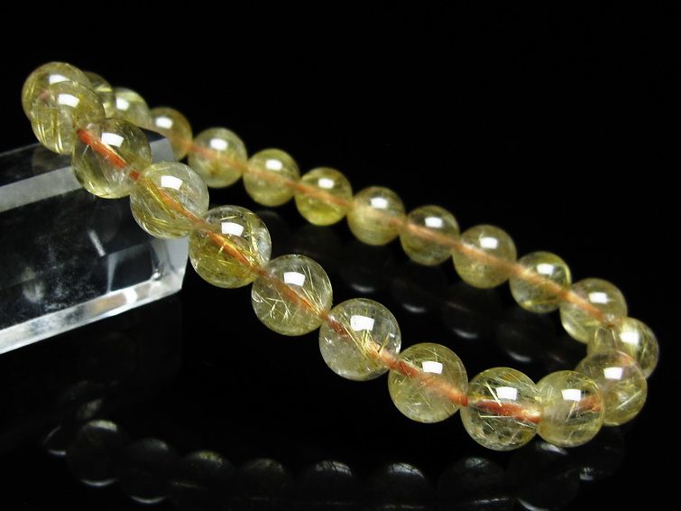 ルチルクォーツ ブレスレット 8mm タイチンルチル ブレスレット メール便可 [M便 1/10] 111-49201 [sold out]