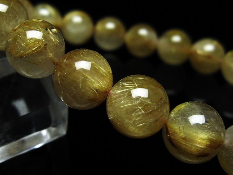 ルチルクォーツ ブレスレット 10mm タイチンルチル ブレスレット