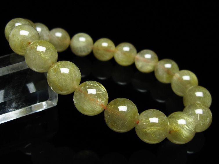 ルチルクォーツ ブレスレット 10mm タイチンルチル ブレスレット メール便可 [M便 1/10] 111-49204 [sold out]