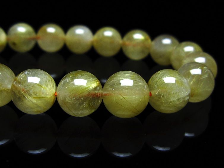 ルチルクォーツ ブレスレット 10mm タイチンルチル ブレスレット メール便可 [M便 1/10] 111-49204 [sold out]