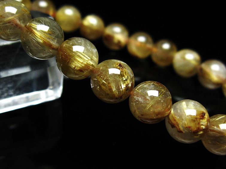 ルチルクォーツ ブレスレット 8mm タイチンルチル ブレスレット メール便可 [M便 1/10] 111-49210 [sold out]