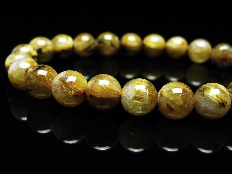ルチルクォーツ ブレスレット 8mm タイチンルチル ブレスレット メール便可 [M便 1/10] 111-49212 [sold out]