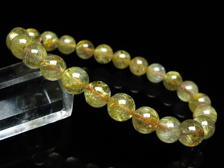 ルチルクォーツ ブレスレット 8mm タイチンルチル ブレスレット メール便可 [M便 1/10] 111-49216 [sold out]