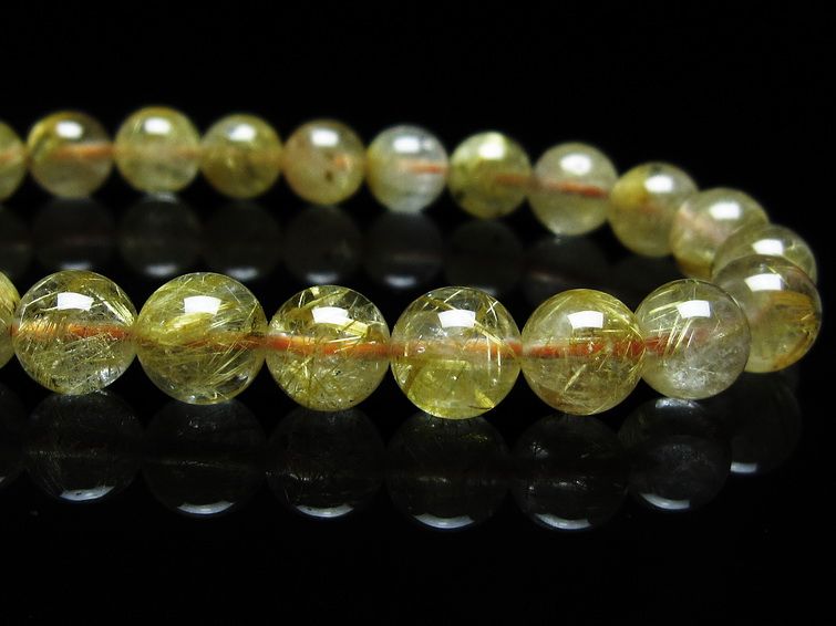 ルチルクォーツ ブレスレット 8mm タイチンルチル ブレスレット メール便可 [M便 1/10] 111-49216 [sold out]