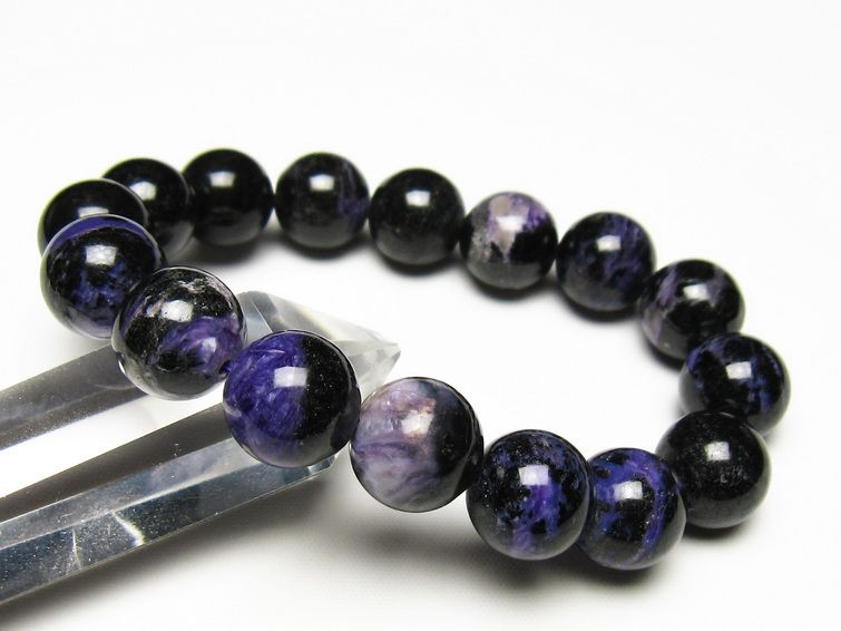 チャロアイト ブレスレット 13mm 一点物 メール便可 111-49249