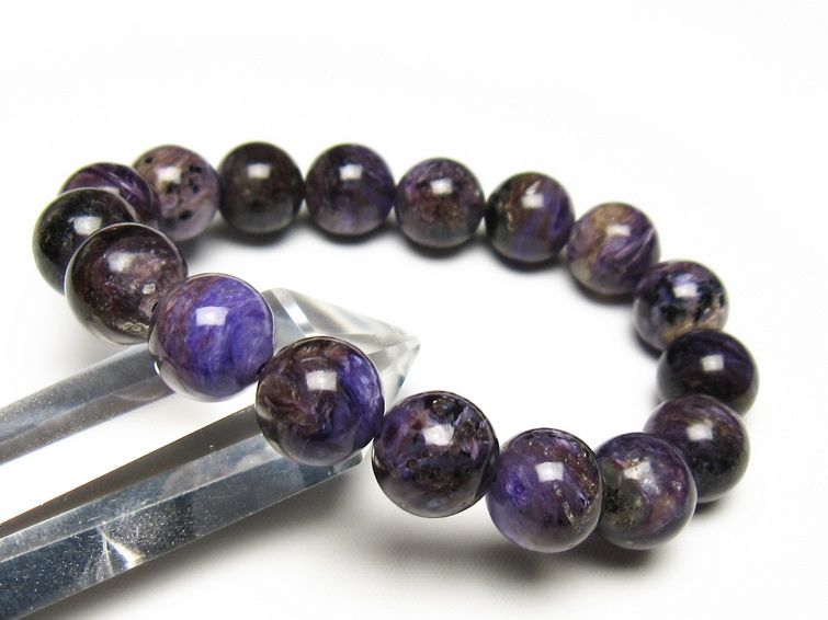 チャロアイト ブレスレット 13mm 一点物 メール便可 111-49265