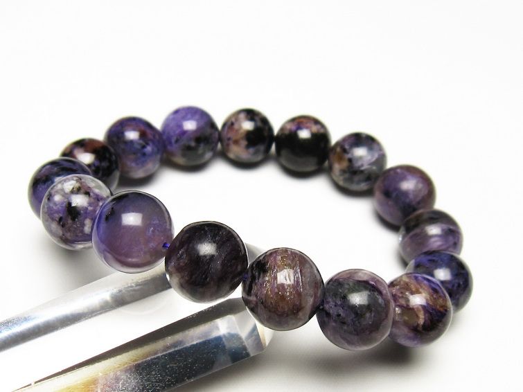 チャロアイト ブレスレット 13mm 一点物 メール便可 111-49268