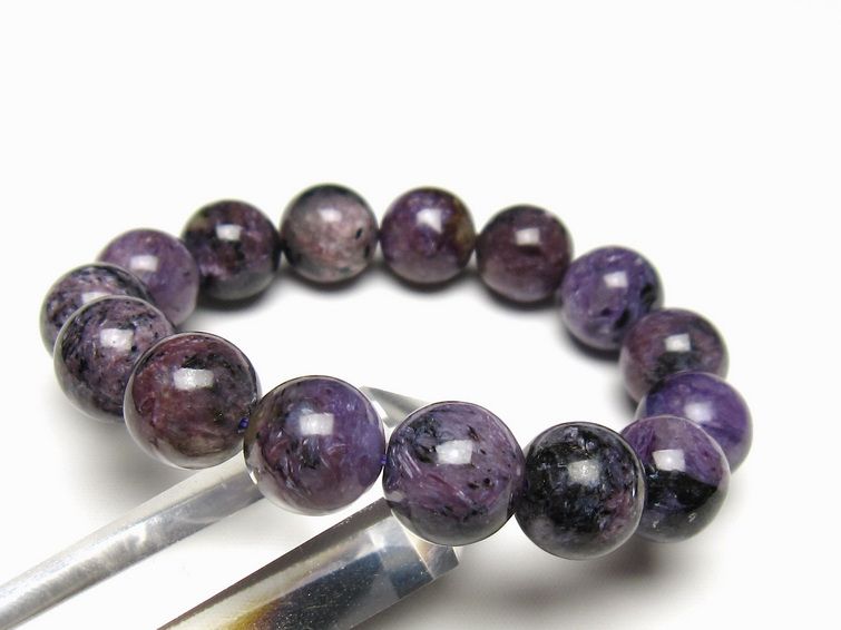 チャロアイト ブレスレット 13mm 一点物 メール便可 111-49276