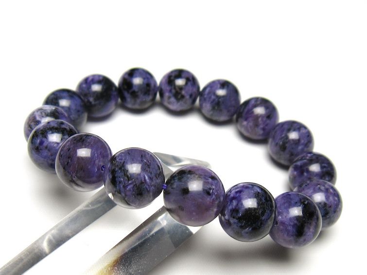 チャロアイト ブレスレット 13mm 一点物 メール便可 111-49279