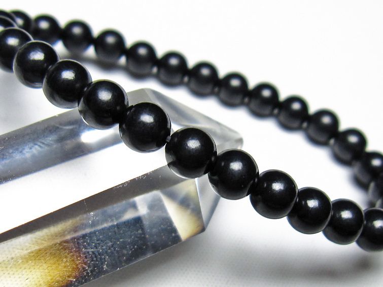 シュンガイト ブレスレット 6mm 一点物 メール便可 111-49619
