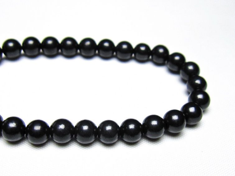 シュンガイト ブレスレット 6mm 一点物 メール便可 111-49621