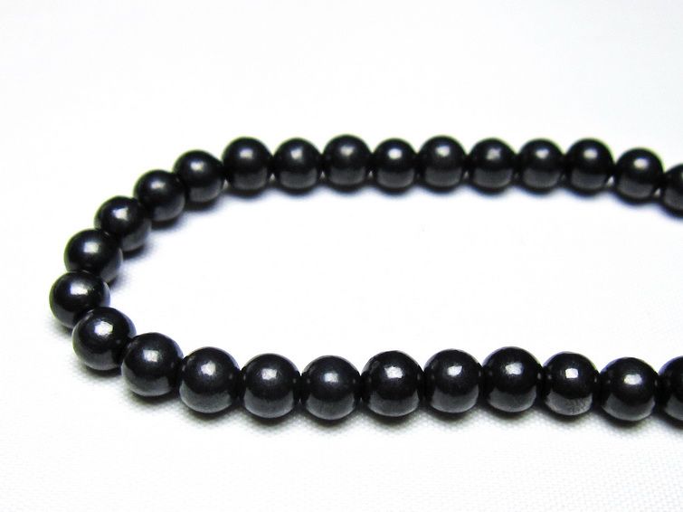シュンガイト ブレスレット 6mm 一点物 メール便可 111-49622