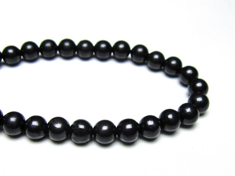 シュンガイト ブレスレット 6mm 一点物 メール便可 111-49624