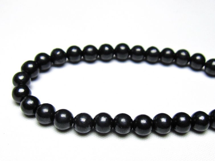 シュンガイト ブレスレット 6mm 一点物 メール便可 111-49626