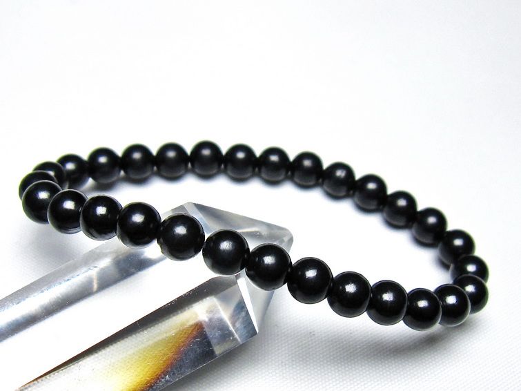 シュンガイト ブレスレット 6mm 一点物 メール便可 111-49627 [sold out]