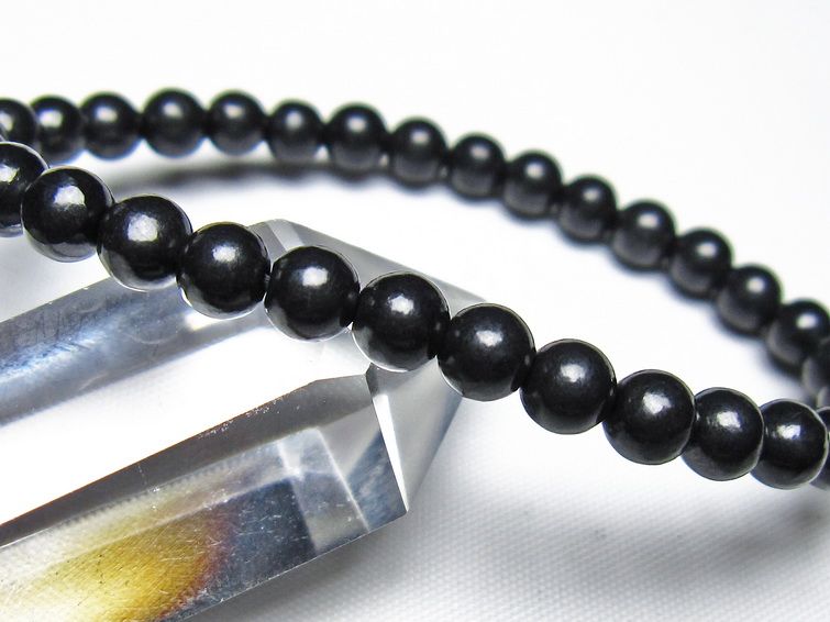 シュンガイト ブレスレット 6mm 一点物 メール便可 111-49628 【sold out】