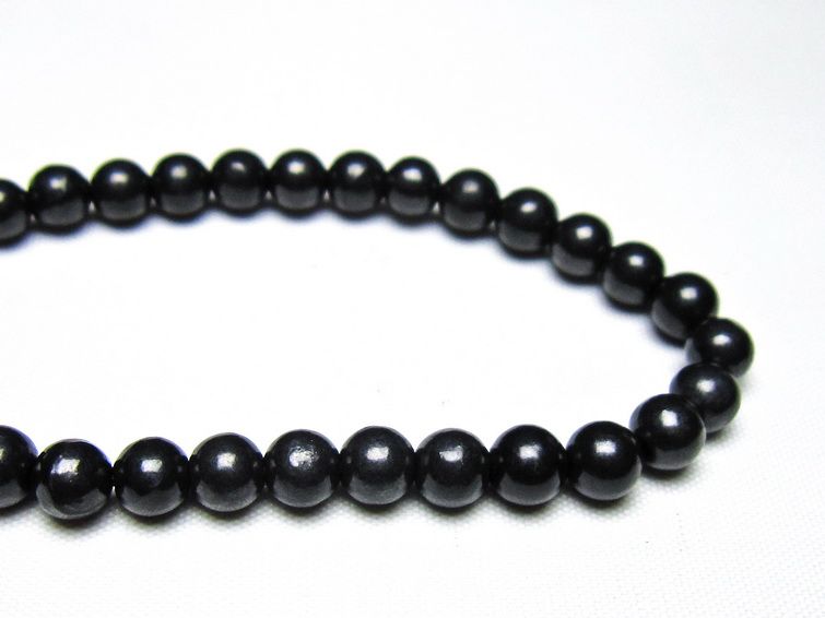 シュンガイト ブレスレット 6mm 一点物 メール便可 111-49643
