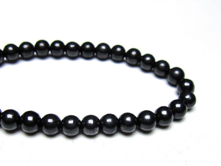 シュンガイト ブレスレット 6mm 一点物 メール便可 111-49648