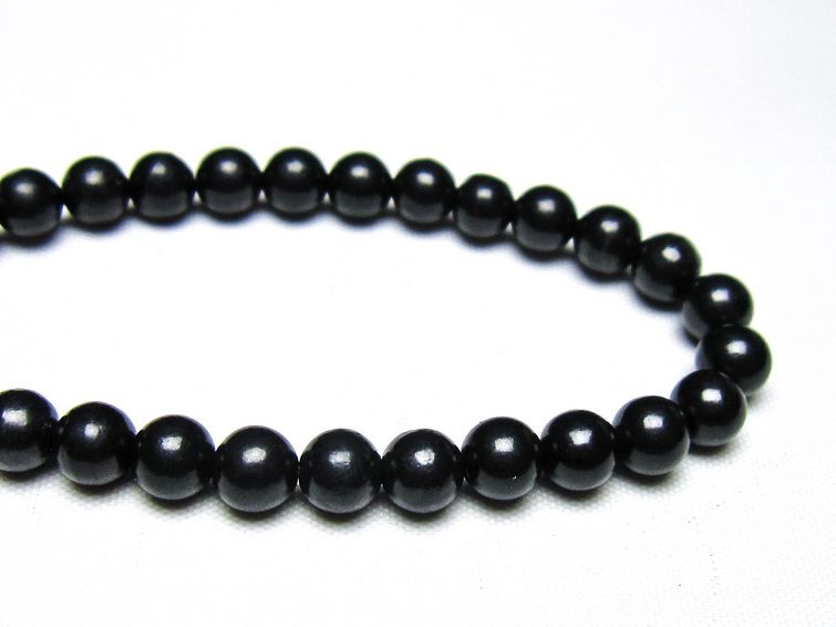 シュンガイト ブレスレット 6mm 一点物 メール便可 111-49649