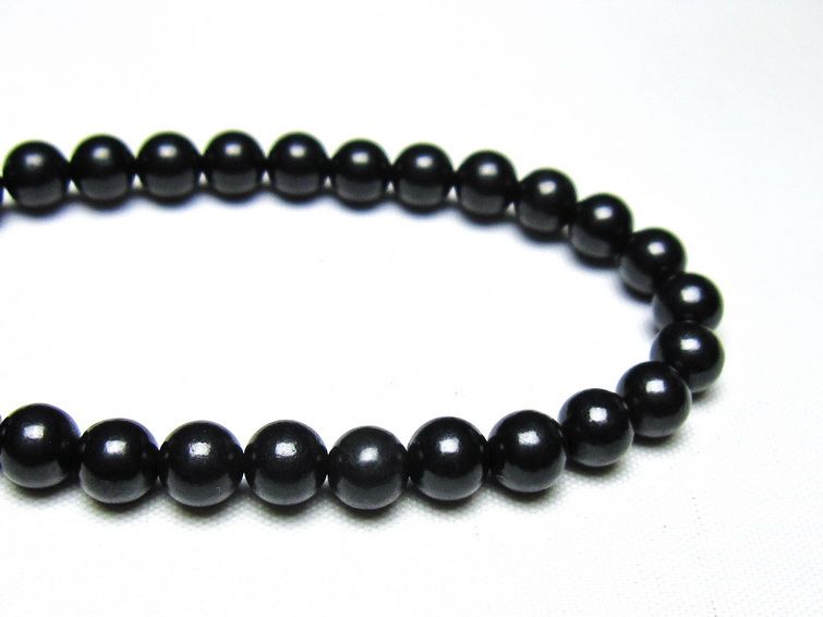 シュンガイト ブレスレット 6mm 一点物 メール便可 111-49650